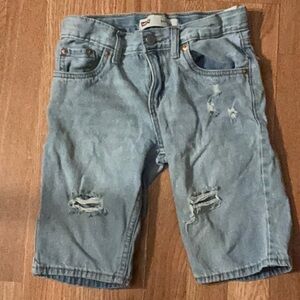 Levi's Light Blue Distressed Girl’s Shorts